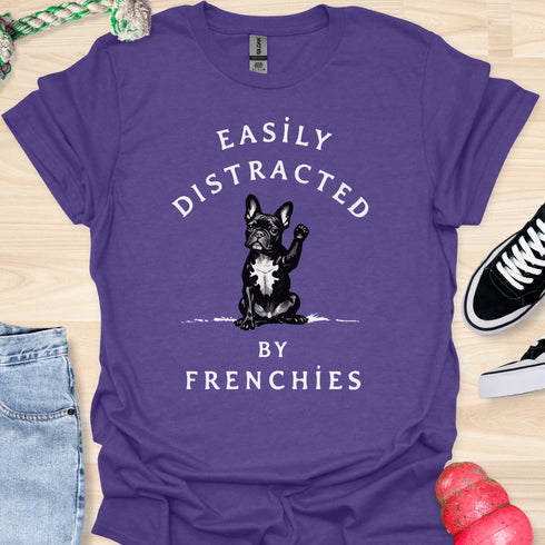 Easily distracted by frenchies - V17 - The Wave T-Shirt